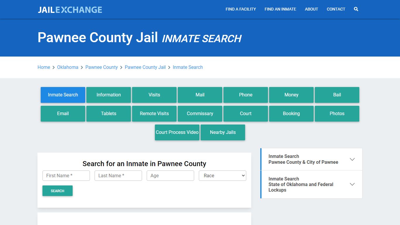 Pawnee County Jail, OK Inmate Search: Roster & Mugshots